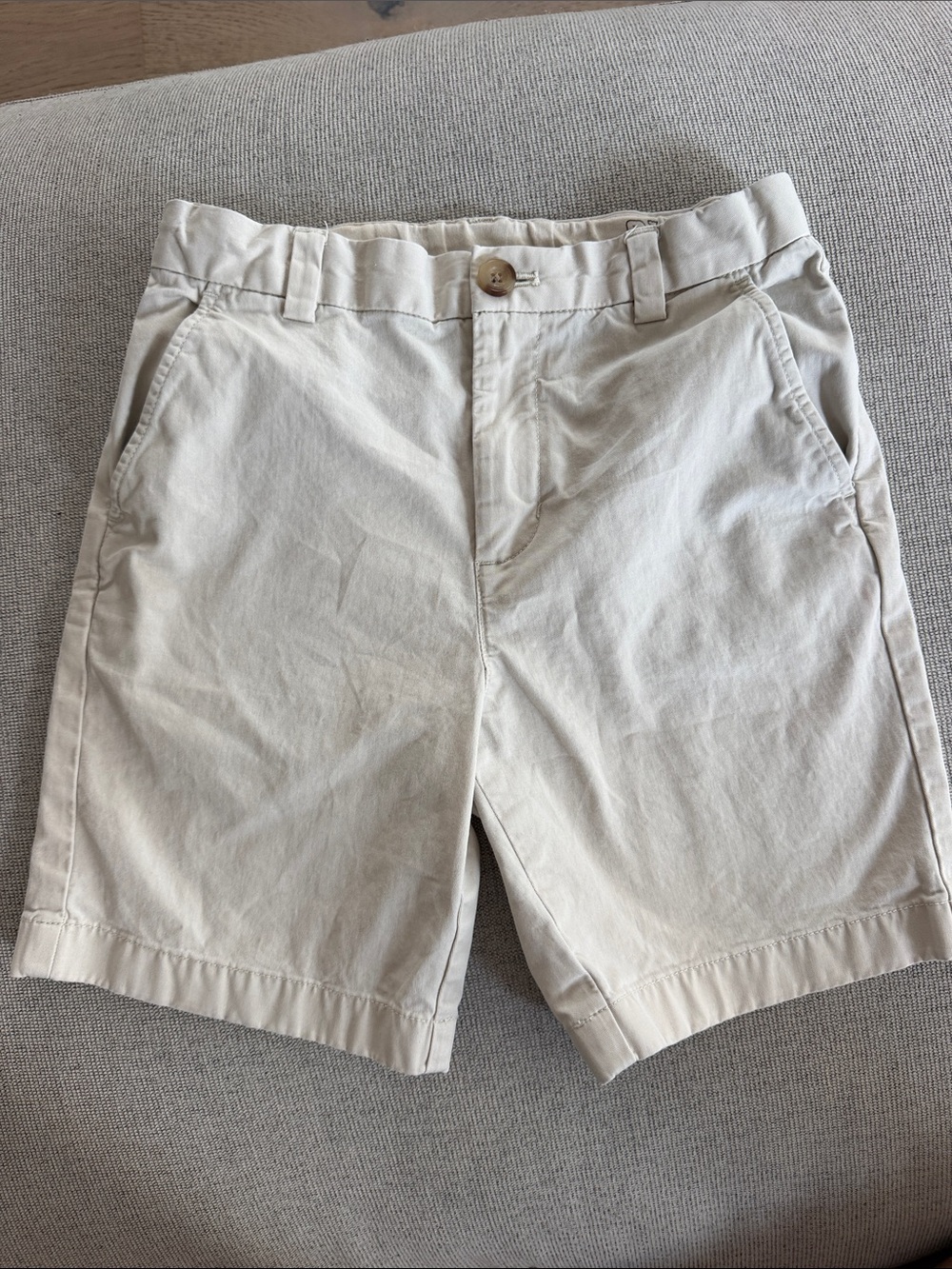 Vineyard Vines Boys Cream Chino Shorts
